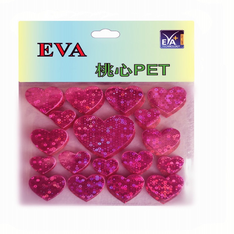 Schaumsticker PET Schaum Glitter PET Schaumstoff Herzen PET
