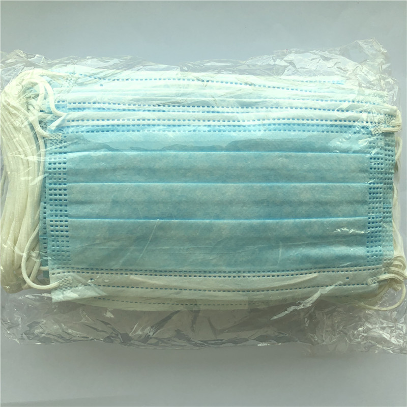 Groß- und Kleinschreibung Blaue 3-Ohrschleife Disposable Face Mask