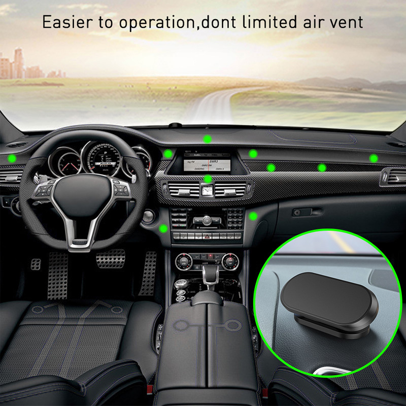 Magnetischer Autotelefonhalter 360 ° Drehung Autohalter Magnet Telefonständer passend 4,0-6,4 Zoll für Samsung, iPhone Telefonständer