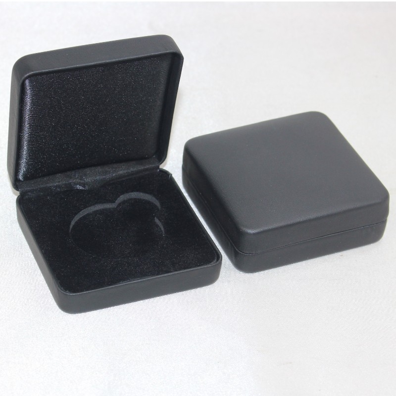 Item T-02s Medaillenbox mit Flanellette oder PU Leder für 25-45mm Münze, Abzeichen Nr.65286; kleine Medaille, etc. mm.65*65*26, Gewichte ca. 55g