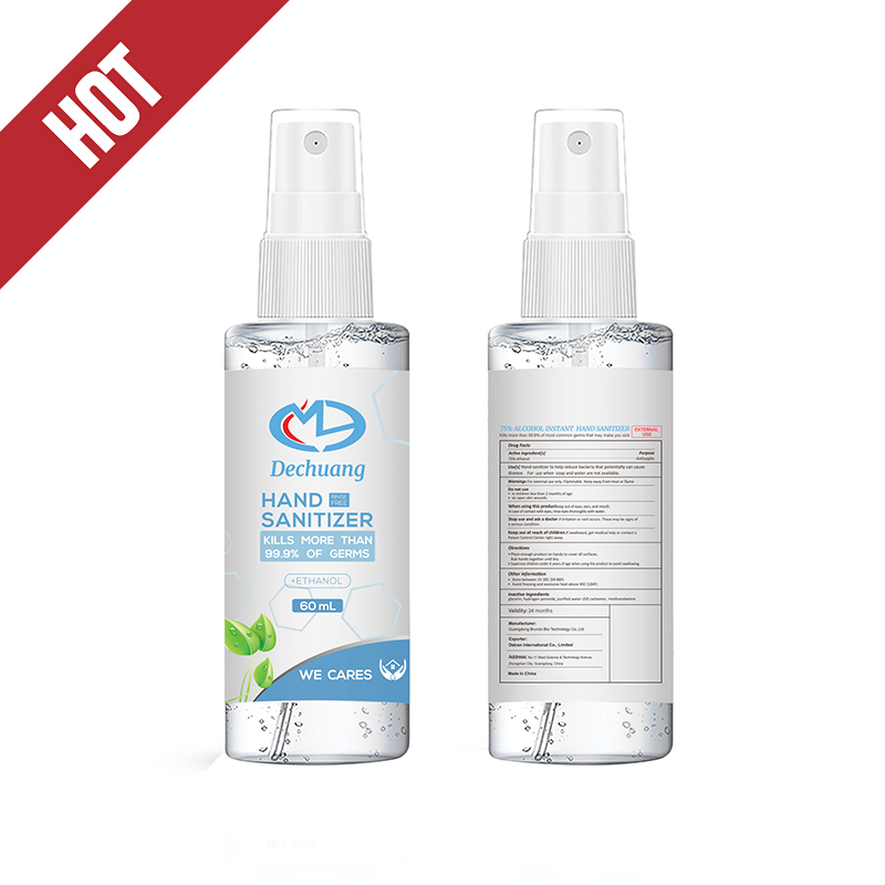 60ml 75% Nicht gewaschener Alkohol Desinfektionsspray