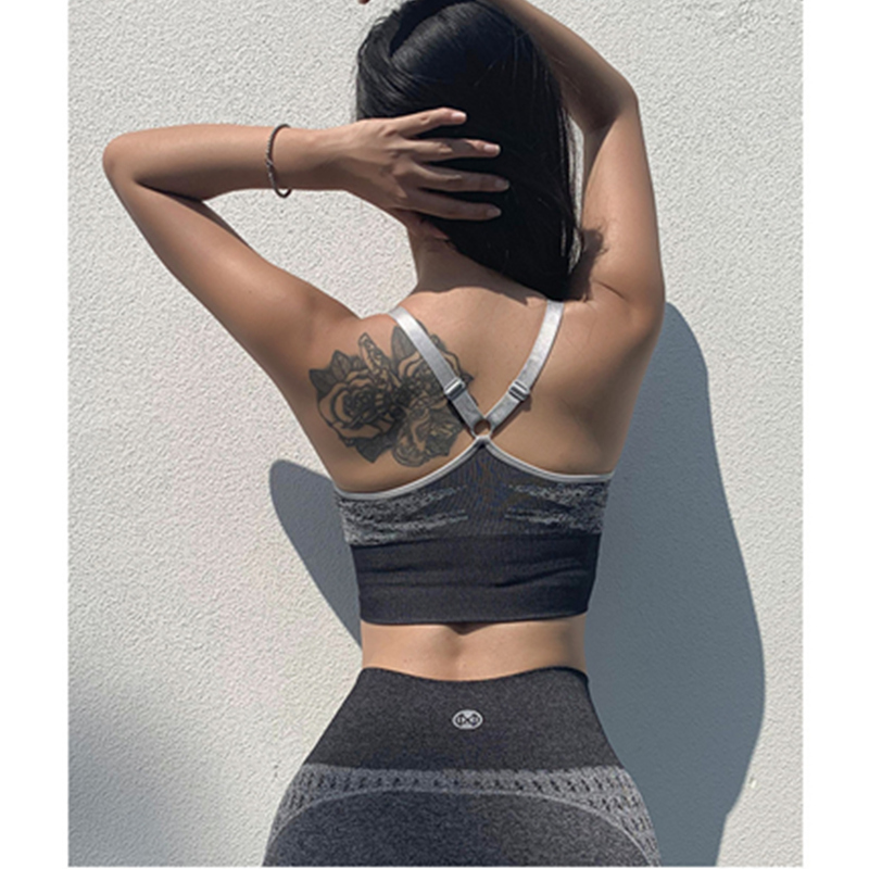 Damen Yogaweste atmungsaktiv schnell trockene Fitness Profi BH Sport BH Shock-Proof Running BH für Frauen