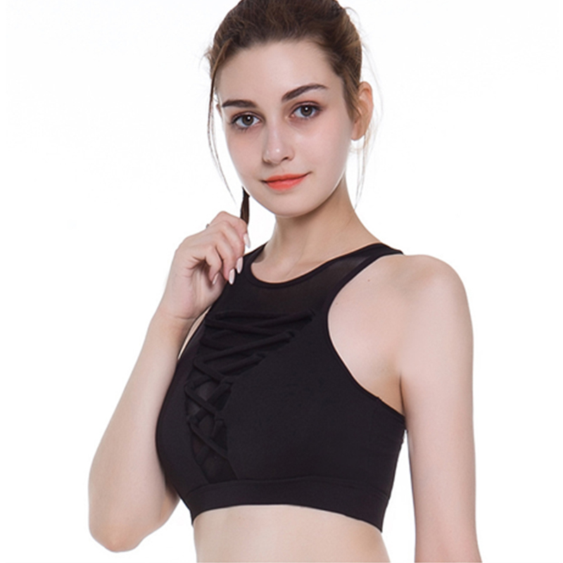 Neuer Sport-BH stoßfester Lauf-Fitness-BH mit Spitze und sexy Sport-BH