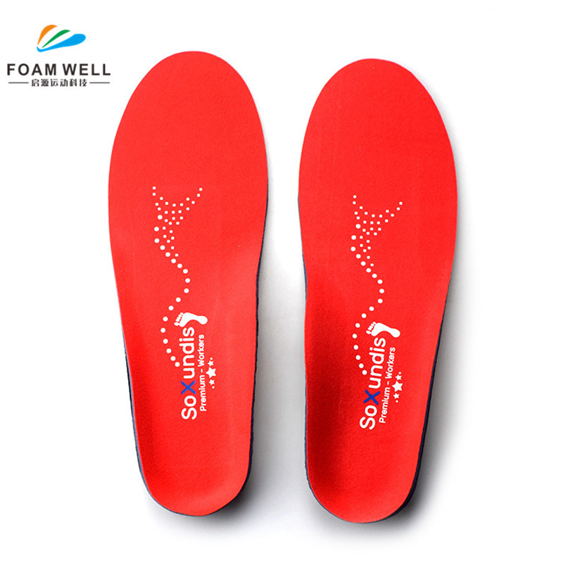 Hot Selling PU Foam EVA Shoe Inserts for Plantar Fasciitis Flat Foot High Arch Support Orthotics Insoles