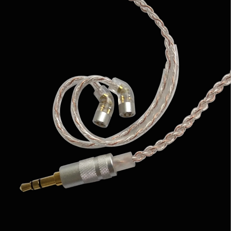 Customized Japanese Kupfer Sparrow EM2 mit Mikrofon Ohrhörer Upgrade Draht 0.78 MMCX/Typ-C silbern Ohrhörer Draht