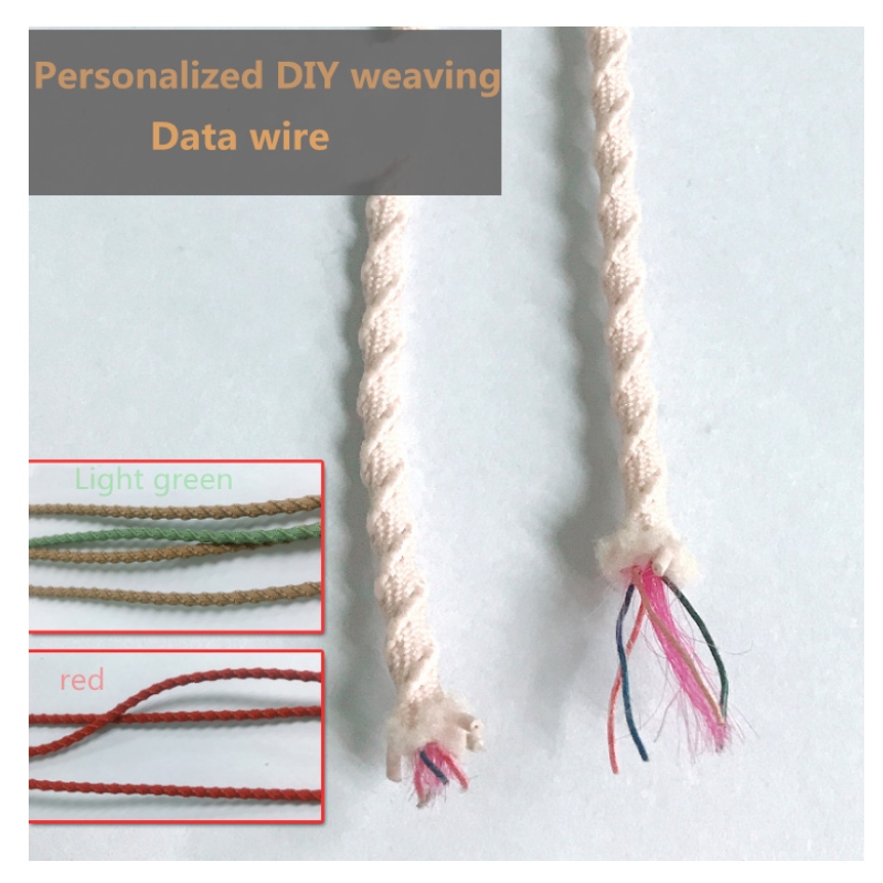 Custom Nylon geflochtene Datendrähte 2 Kerne und 4 Kerne personalisiert DIY hohe Reinheit Kupfer Handy Ladedrähte Drahtdrähte