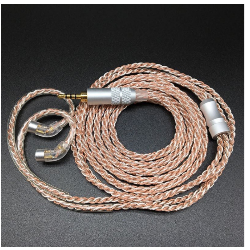 DIY Ohrhörer Upgrade Kabel IE80 / se846 Fieber 4N Single Kristall Kupfer versilberte Ohrhörer Upgrade Kabel Erweiterung Kabel