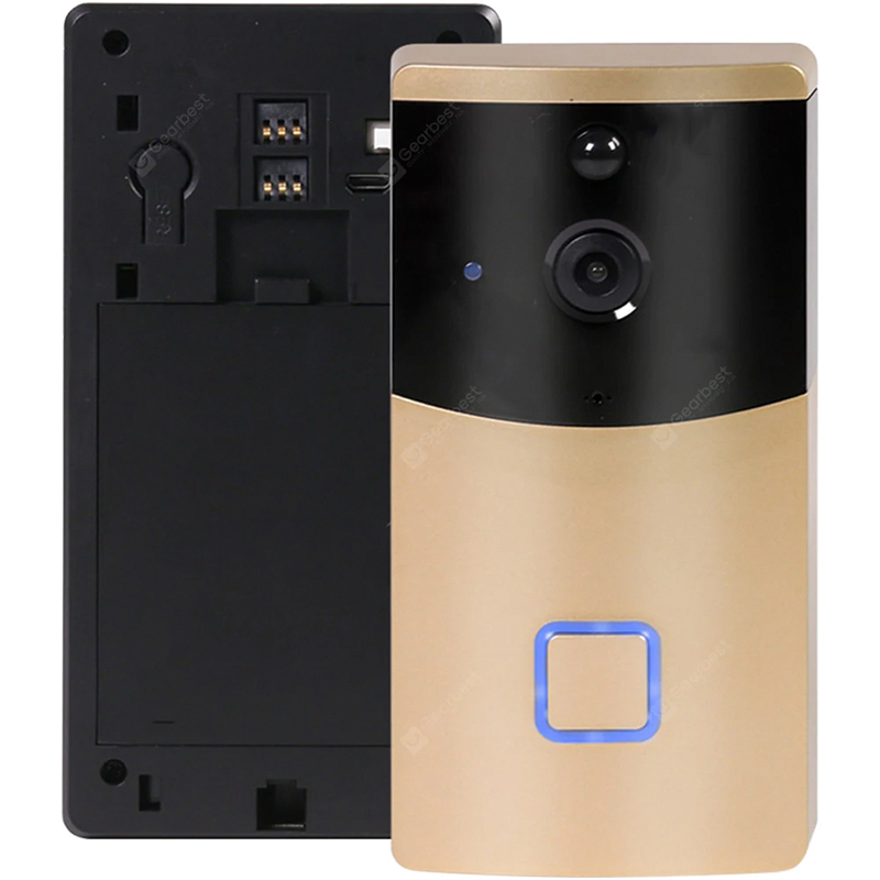 TY1 Smart Türklingelkamera Wifi Wireless Intercom Video Heimüberwachungskamera - Gold