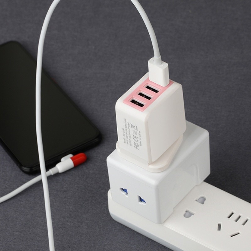 EU/US/UK Plug 2.1A 4 Port USB Wall Charger AC Travel Charger Adapter portables Ladegerät 18W 3.0