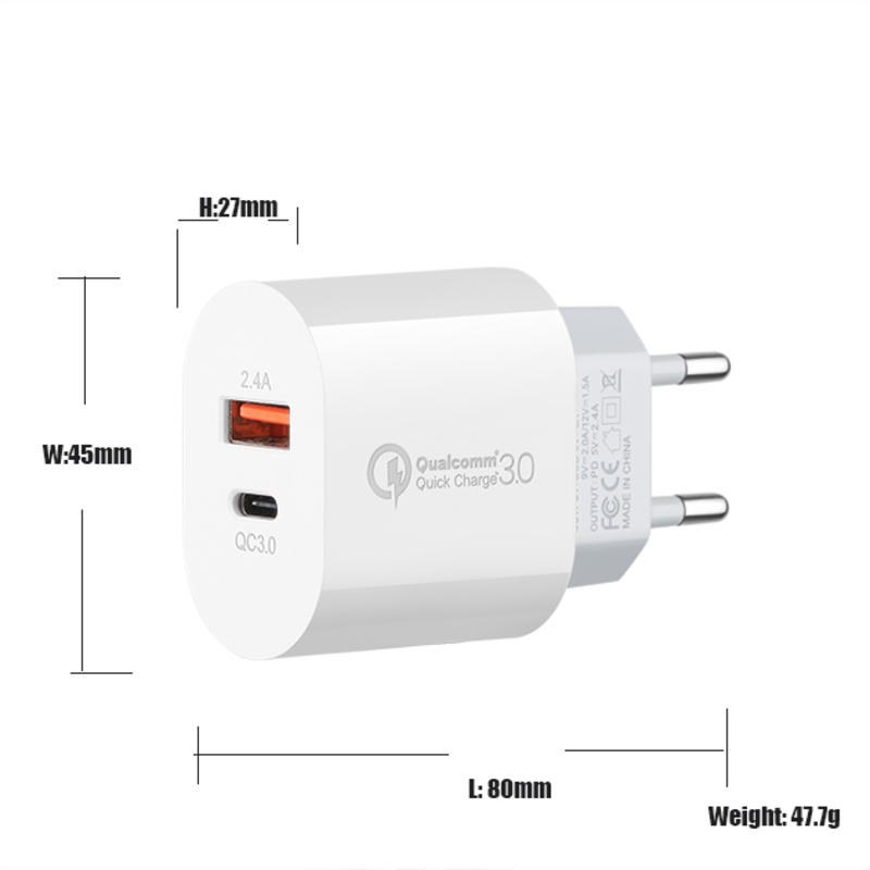 OEM Super Fast Wall Adapter Typ-c Qc 3.0 18w Pd Ladegerät Usb Typ C Adapter tragbares Ladegerät