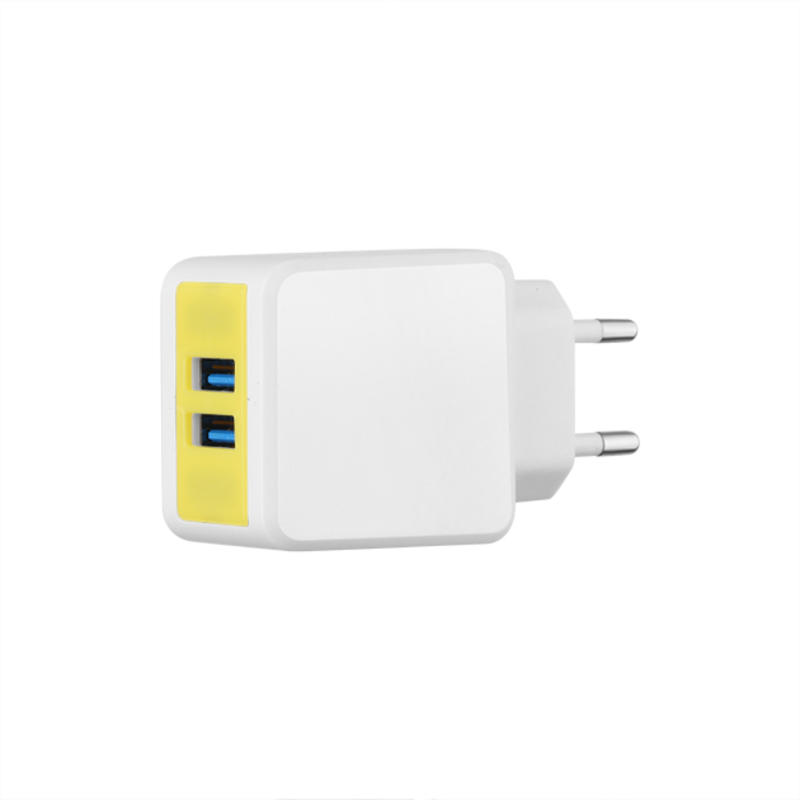 Tragbares USB-Wandladegerät mit zwei Anschlüssen USB-Ladegeräte mit mehreren Anschlüssen EU / US / UK / AU OEM