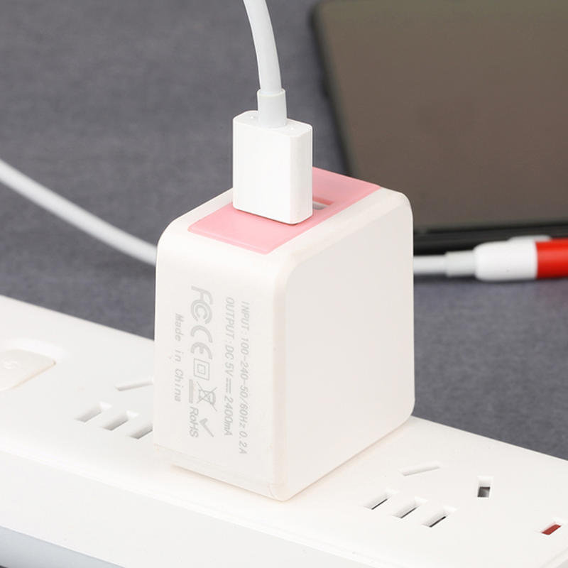 Tragbares USB-Wandladegerät mit zwei Anschlüssen USB-Ladegeräte mit mehreren Anschlüssen EU / US / UK / AU OEM