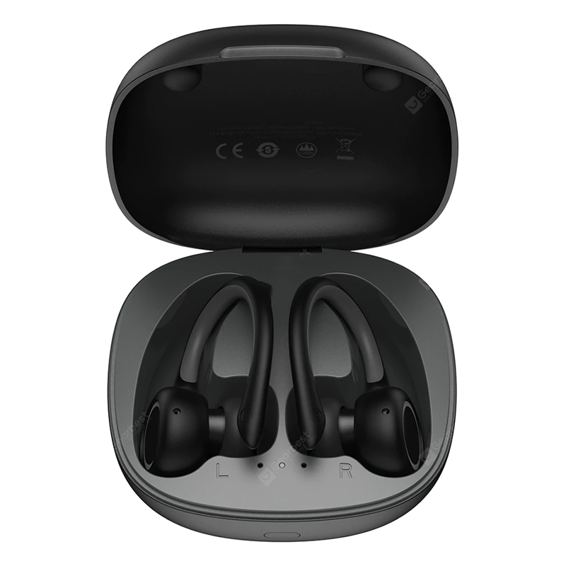 Baseus Encok W17 Sport Bluetooth Ohrhörer Ohrhörer TWS Drahtlose Kopfhörer Headsets unterstützen Qi Drahtloses Laden Smart Touch IP55 Wasserdicht - Schwarz