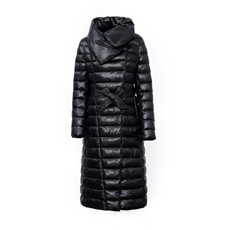 Ladies'long warm coat/down coat with undetachable hood