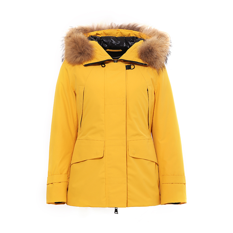 Ladies parka mit natürlichem Fell