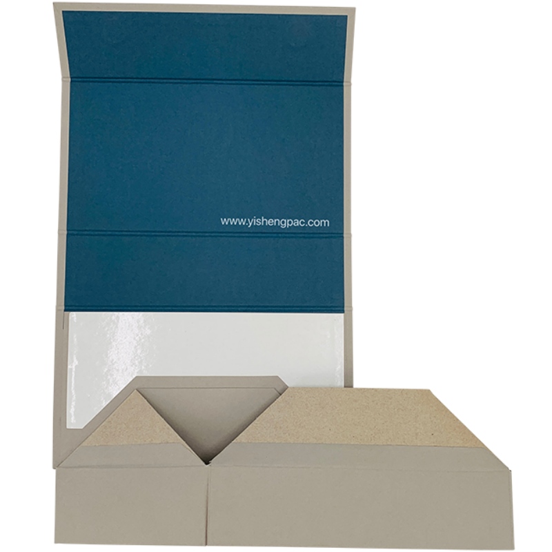 Graue Geschenkbox mit magnetischer Verschluss, Klappbox für Geschenke, Kartonschachtel