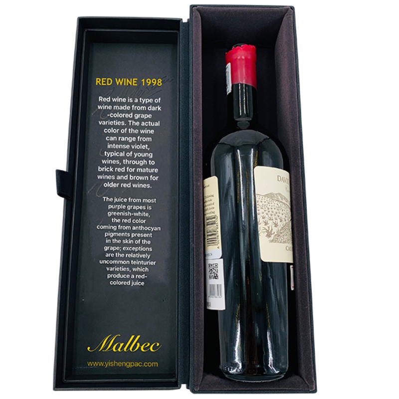 Luxus-Weinverpackungsbox mit schwarzem EVA im Inneren