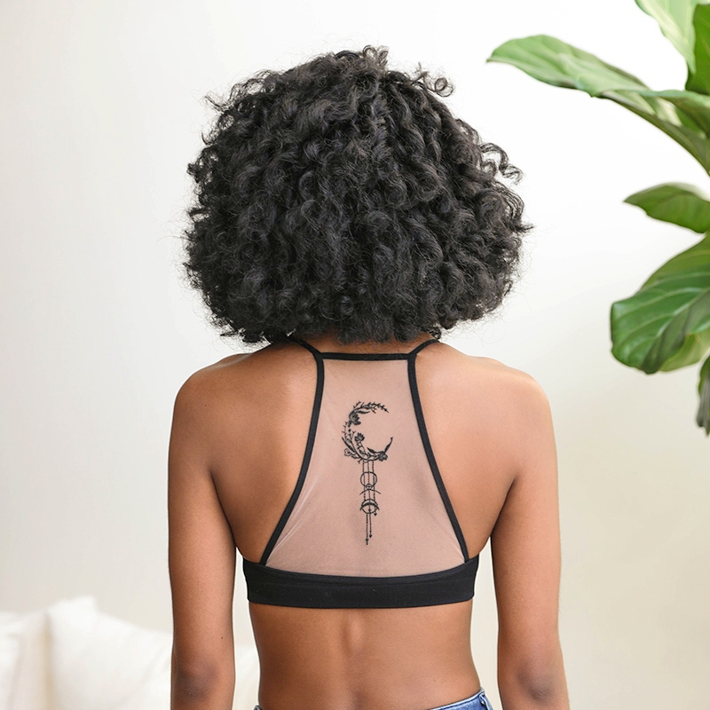GA-5542 Dream Catcher Tattoo Bralette Stickerei Mesh BH Mode Mädchen Top Nahtlose Unterwäsche
