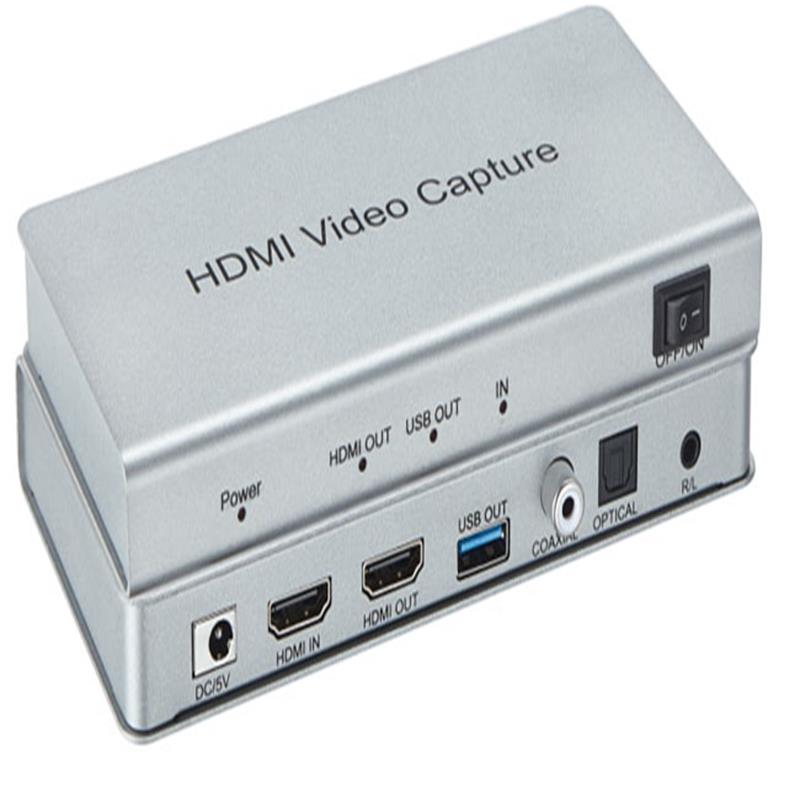 USB 3.0 HDMI Videoaufnahme mit HDMI Loopout, Koaxial, Optischem Audio