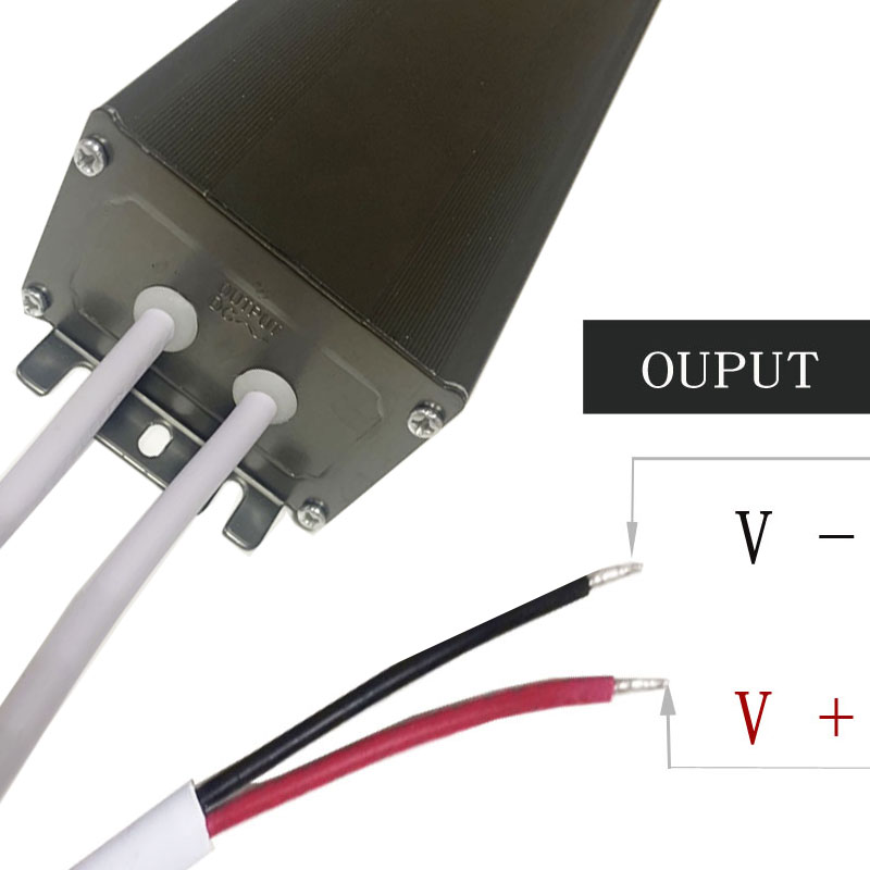 Schwarz grau Aluminium Shell LED-Streifen Leistung 12v120w geregelte Spannung wasserdicht