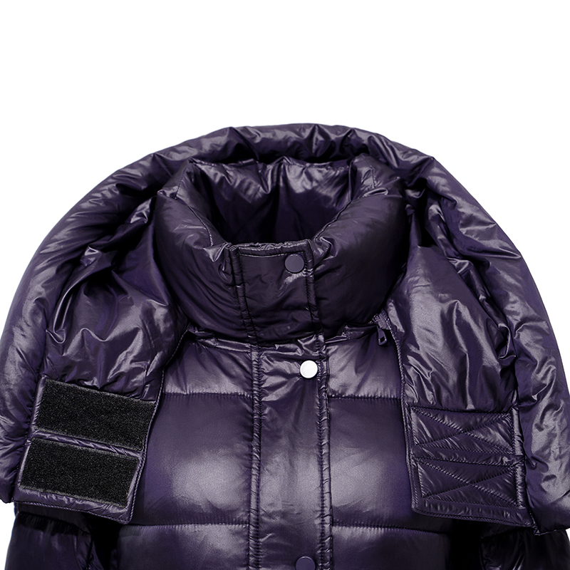 Ladies\'Hood long warm coat / Down Jacket mit nicht abnehmbarer Kapuze