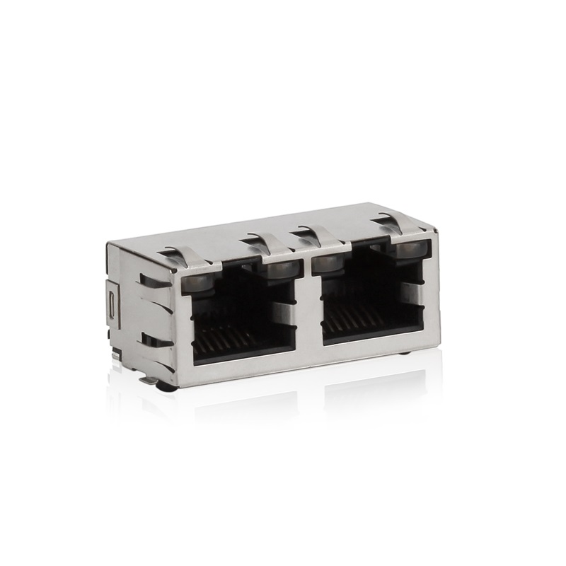 RJ45,1X2, LED, Abschirmgehäuse
