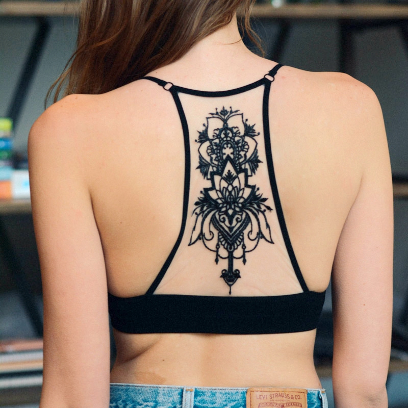 GA-5330 Grace Girl Tattoo Mesh Racerback Bralette Großhandel