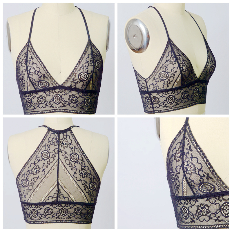 GA-5394 Grace Girl Chantilly Lace Long Line Bralette Großhandel