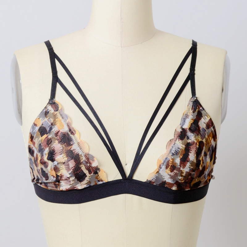 GA-5498 Grace Girl Splash Leopard Strappy Bralette Großhandel