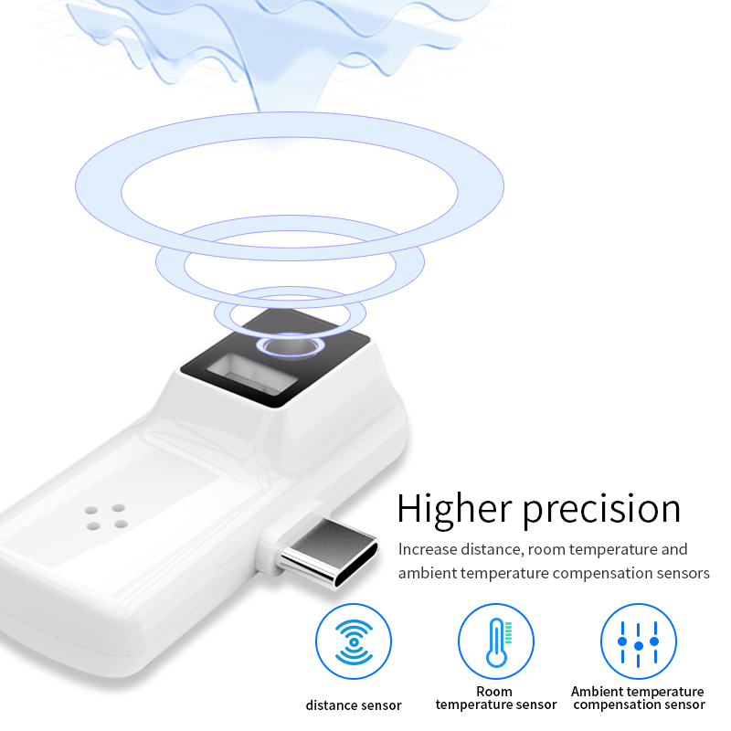Neuzugang: Tragbares Smartphone-Thermometer Bequemere berührungslose, genaue Messung.