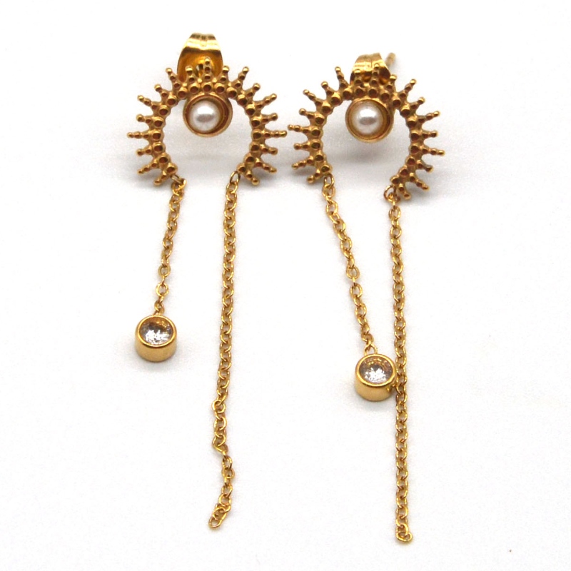 Runde Ohrringe, Quasten, Band Vakuumbeschichtung Anhänger, Ketten, Anhänger, niedliche Ohrringe, Schmuck China Ruifanbao Schmuckverarbeitungsfabrik