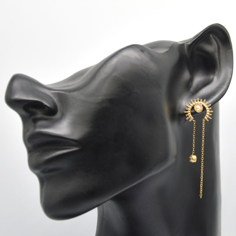 Runde Ohrringe, Quasten, Band Vakuumbeschichtung Anhänger, Ketten, Anhänger, niedliche Ohrringe, Schmuck China Ruifanbao Schmuckverarbeitungsfabrik