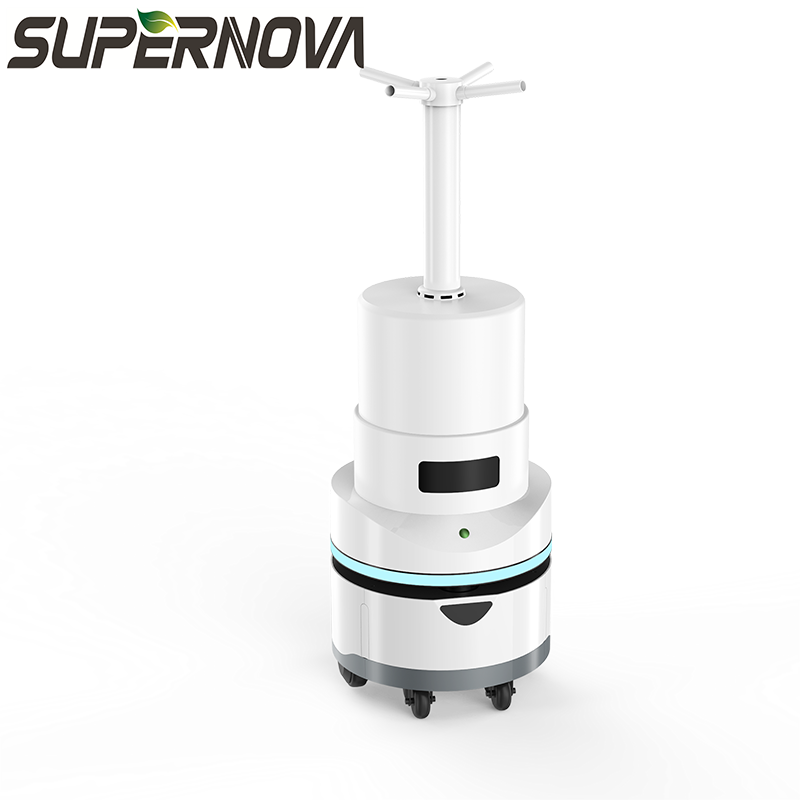 Hocheffizienter Anti-Virus-Roboter zum automatischen Aufladen des industriellen Sprühdesinfektionsroboters Zerstäubungssterilisationsroboter