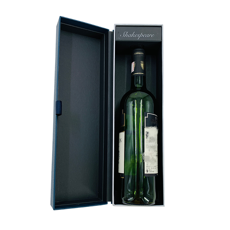 Dunkelblauer Wein Geschenkbox Champagner Geschenkbox Luxus und elegant
