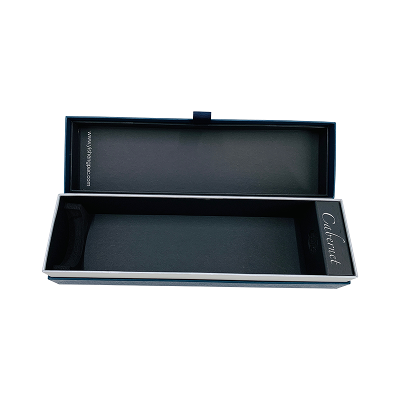 Dunkelblauer Wein Geschenkbox Champagner Geschenkbox Luxus und elegant