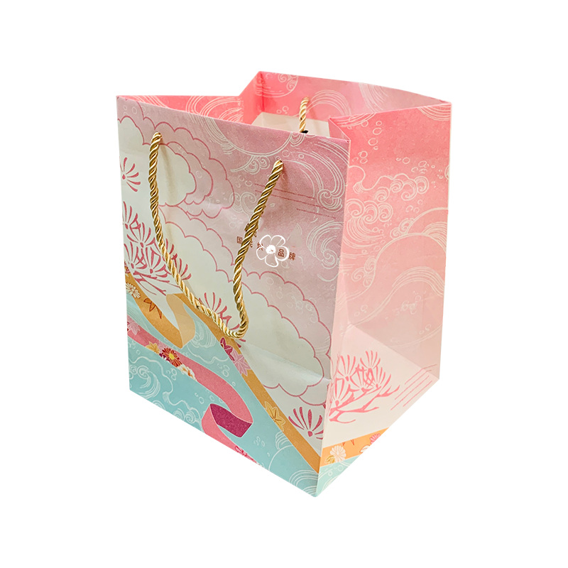 Pink Geschenke Bags mit Golden Handles Kraft Papiertaschen Party Bags