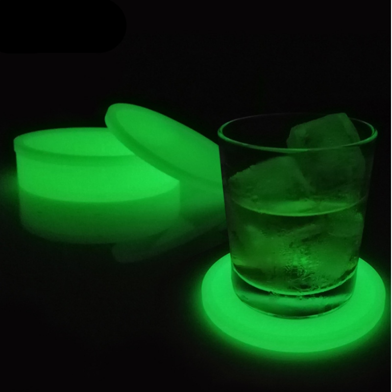 10 runde dicke leuchtende Untersetzer