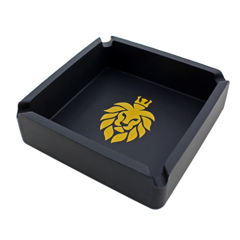 Großer gedruckter quadratischer Aschenbecher