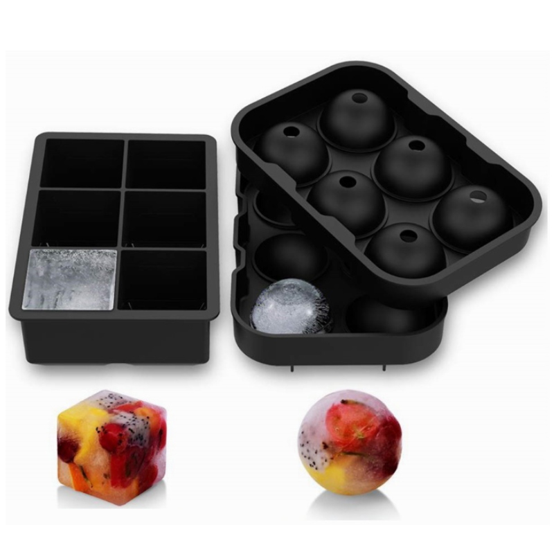 Silikon Eisbox Set 6 mit 6 Eisgitter 2 Stück Whisky Eisblockform Großhandel