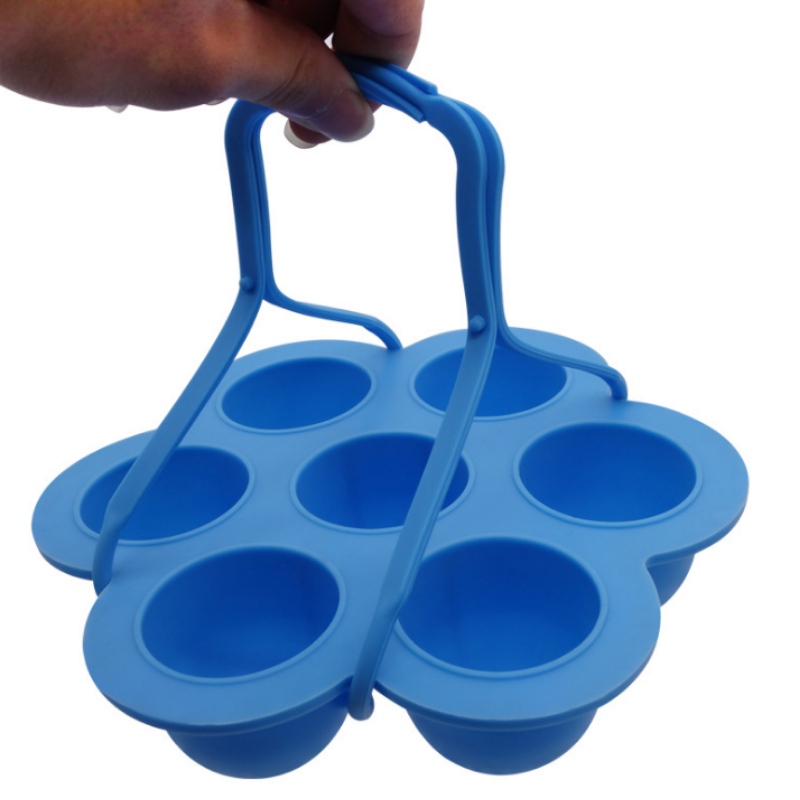 7-Loch Kieselgel Zubehör Lebensmittelbox Griff, Silikon Kuchenform, Eisgitter