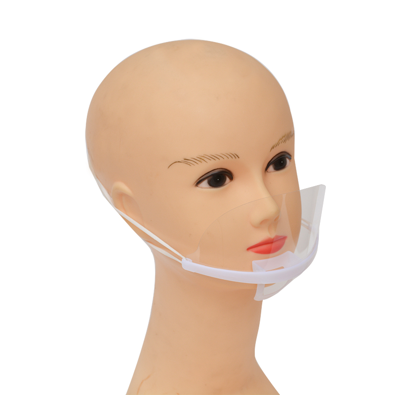 Cook Food Protective Gesichtsschutz Clear Mouth Shields Kunststoff Transparenter Mundschutz für Kantine