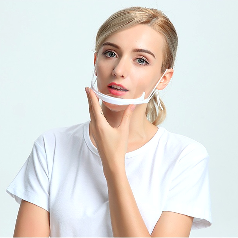 Anti Spritzer Clear Smile Open Mouth Plastikschild Nase und Mund für Schönheit