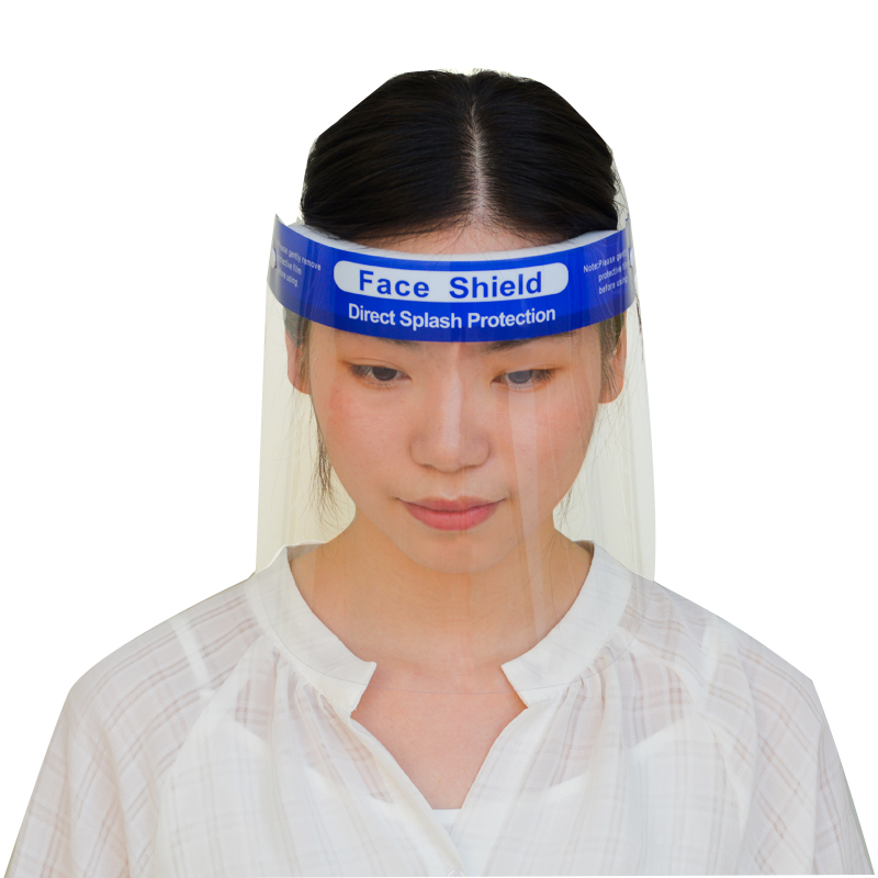 Hot Selling 0,25mm Transparent Anti Dust Full Length Face Shield Visor mit Band