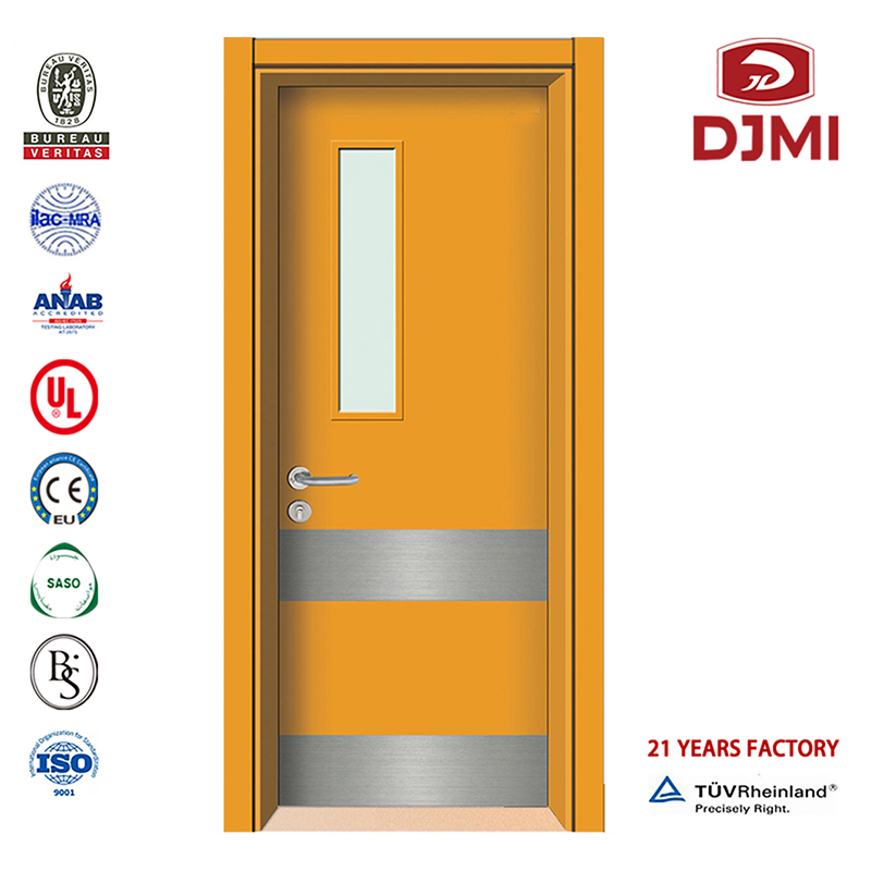 Kundenspezifisches Interieur mit Glasfenster Auto Single Door Design HPL-Türen Neue Einstellungen Composite Interior Clearnroom Hygienische Mdf Laminierte Holztür Chinesische Fabrik Glasfalten Reinraum Schule Holztür