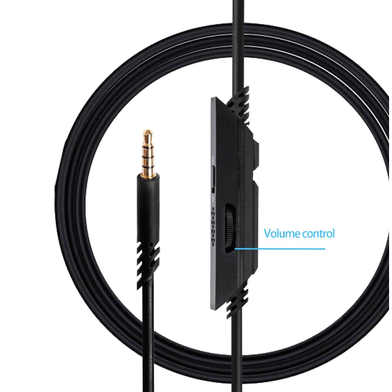 Headset 3.5 Audiokabel von Stecker zu Stecker Videokabel mit MIC-Lautstärkeregelung