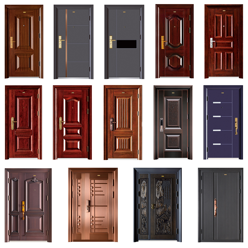 Brand New Puerta Hierro American Panel Nigeria Exterior Steel Door Selling Puertas De Hierro Hot Sale High Quality American Panel Nigeria Exterior Door Safe Room Steel Doors