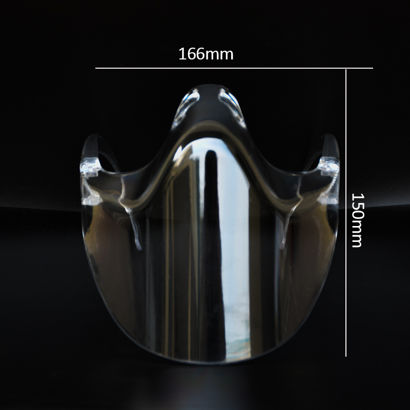 Transparente klare Gesichtsschutzfolien Kunststoff-Mundabdeckung Anti-Splash Fashion Face Screen Shield Faceshield