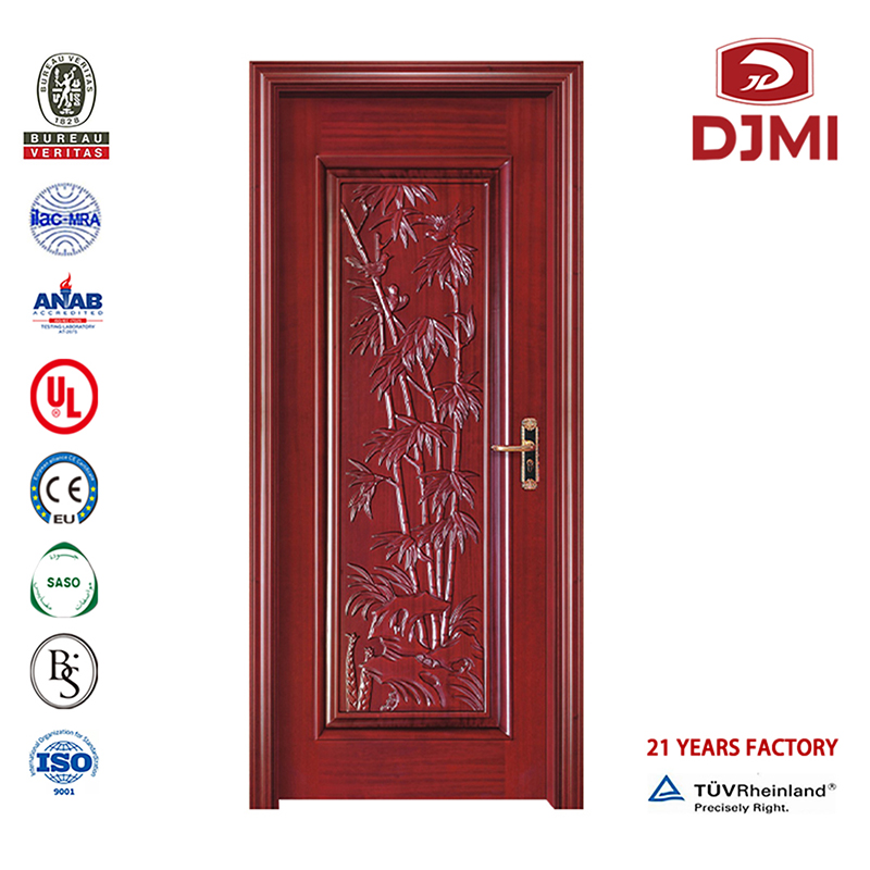 Customized Hot Sale Bathroom Glass Exterior Solid Wood Door New Settings Engrave Panel Mdf Composite Veneer Honeycomm Paper Painting Hotel Carving Wood Doors Black Frame Wood Door