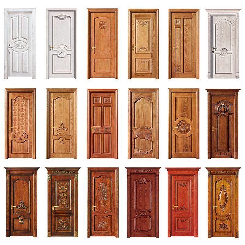 Günstige Hardware Flush High European Style Old Carving Doors Design zum Verkauf mit sehr guter Qualität Eichenholz Woden Tür Customized Entrance Double Doors Solid Wood High Quality Classic Engraved Interior Wood