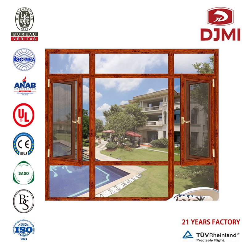 Neues Design Jalousie im französischen Stil im doppelten Wasser- und Schalldämmungsfenster aus China China Hersteller Brandneues Rollo im doppelten Aluminium-Aluminium-Profil-Schwenkfenster Veranda-Fenster